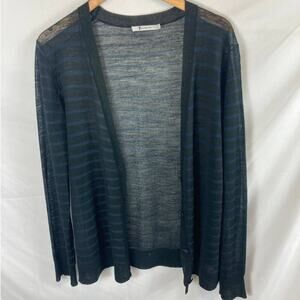 T Alexander Wang Lightweight Semi Sheer Striped Cardigan Size Medium